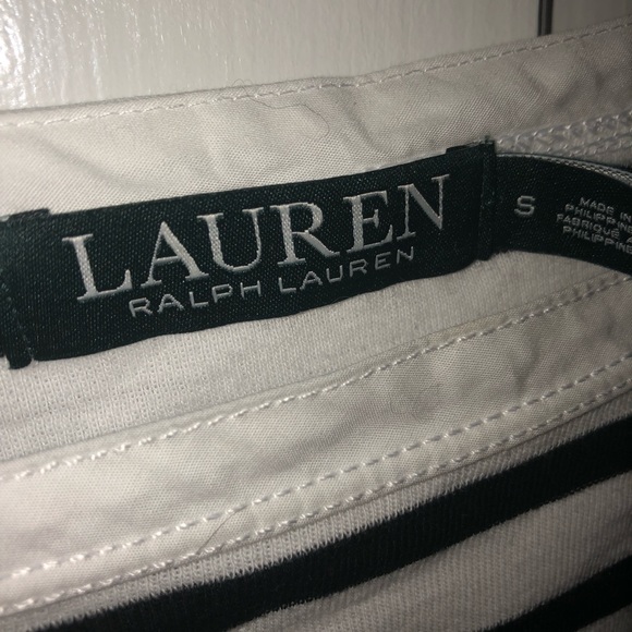 Black and White Striped Boatneck Top (NWOT) - Picture 4 of 6